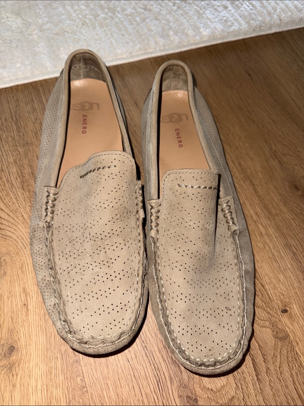 UGG Suede Perforated Slip On Shoes